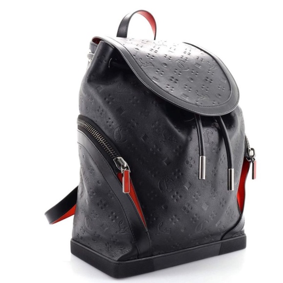Christian Louboutin Explorafunk Backpack Embossed Leather Black - Picture 7 of 8